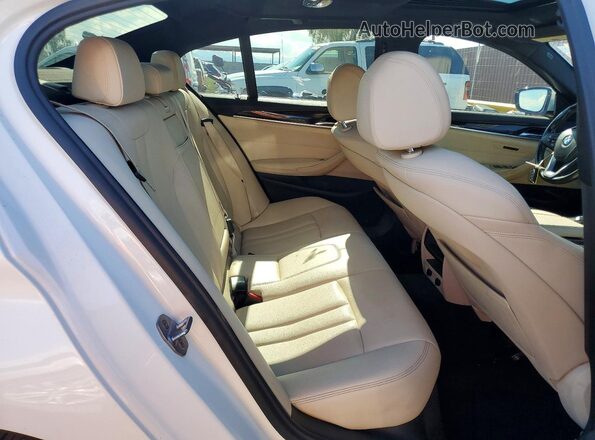 WBAJA5C59JWA36564 2018 BMW 5 SERIES White Rear seats view