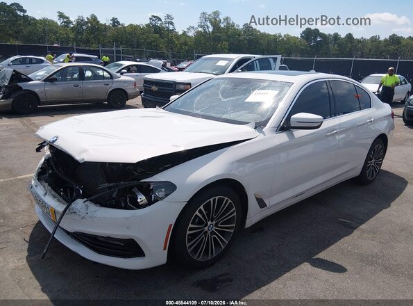 WBAJA7C36HG904807 2017 BMW 5 SERIES White წინა მარცხენა ხედი სამი მეოთხედიდან