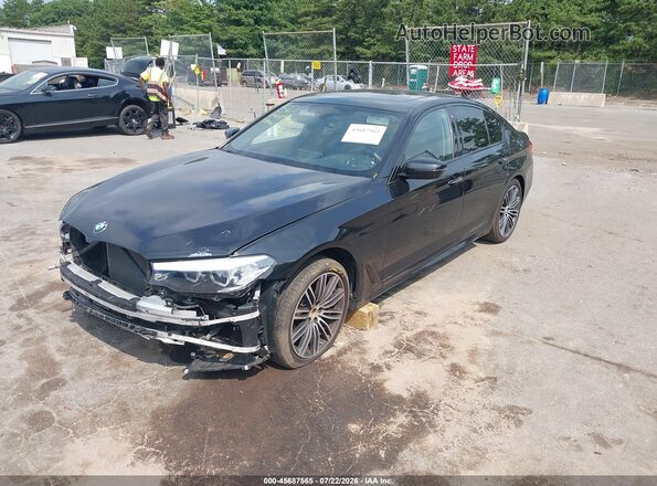 WBAJA7C39HG905708 2017 BMW 5 SERIES Черный Передняя левая четверть