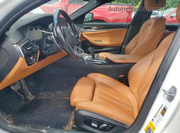 WBAJA9C53KB399374 2019 BMW 5 SERIES Белый Вид салона спереди