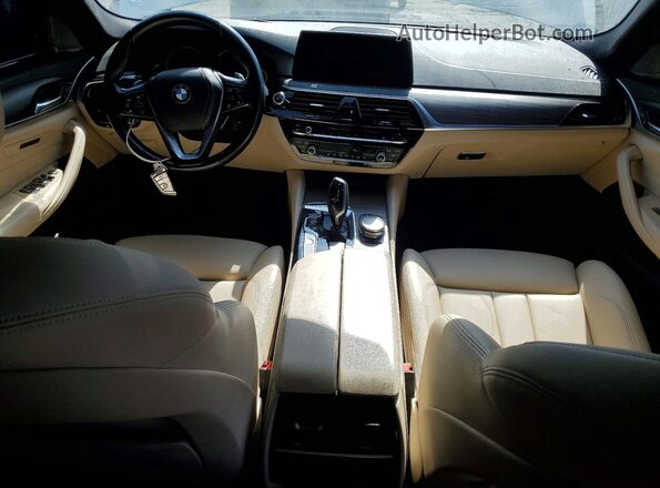 WBAJA9C54JB250471 2018 BMW 5 SERIES White Dashboard view