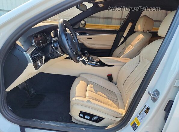 WBAJA9C56JB033908 2018 BMW 5 SERIES White წინა სალონის ხედი