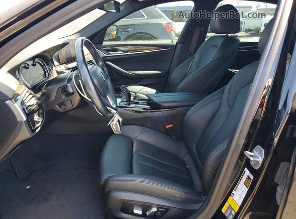 WBAJA9C57KB254290 2019 BMW 5 SERIES Black წინა სალონის ხედი