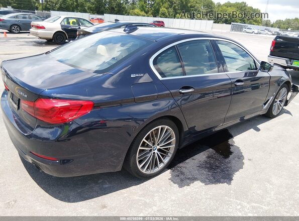 WBAJA9C58JB249114 2018 BMW 5 SERIES Синий Задняя правая четверть