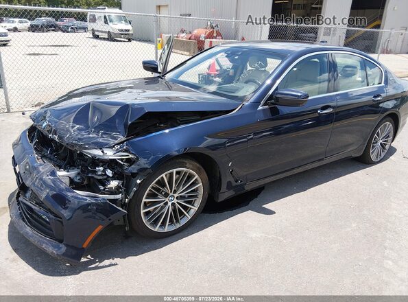 WBAJA9C58JB249114 2018 BMW 5 SERIES Синий Передняя левая четверть