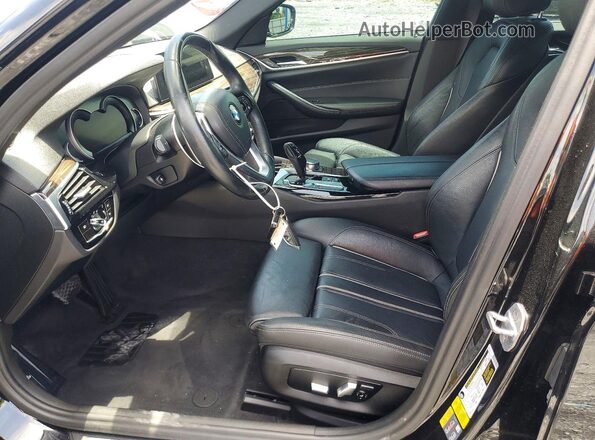 WBAJA9C59JB034373 2018 BMW 5 SERIES Black Вид салону спереду