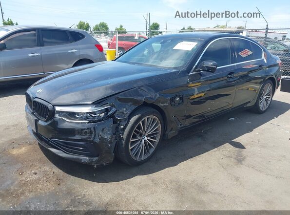 WBAJA9C5XKB254655 2019 BMW 5 SERIES Black წინა მარცხენა ხედი სამი მეოთხედიდან