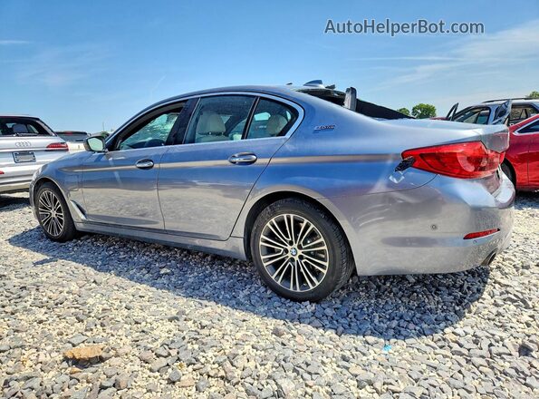 WBAJB1C57JB084185 2018 BMW 5 SERIES Blue Trasero izquierdo