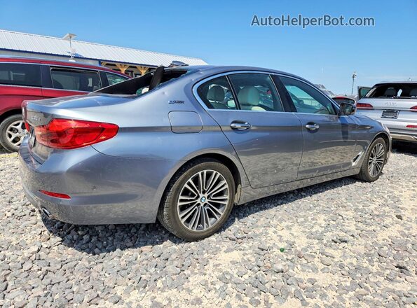WBAJB1C57JB084185 2018 BMW 5 SERIES Blue Trasero derecho