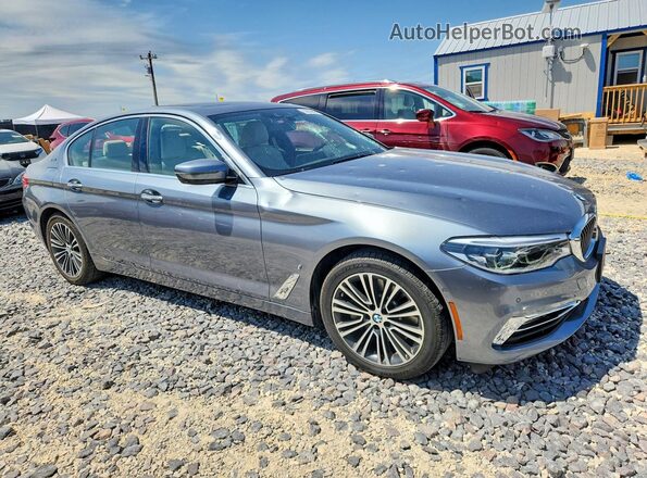 WBAJB1C57JB084185 2018 BMW 5 SERIES Blue Delantero derecho