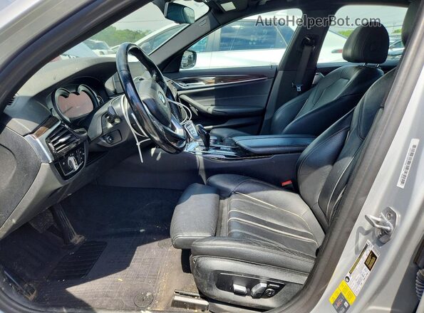 WBAJB1C57JB374393 2018 BMW 5 SERIES Silver Widok wnętrza z przodu
