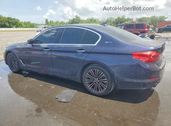 WBAJB1C5XJB084780 2018 BMW 5 SERIES Синий Задняя левая четверть