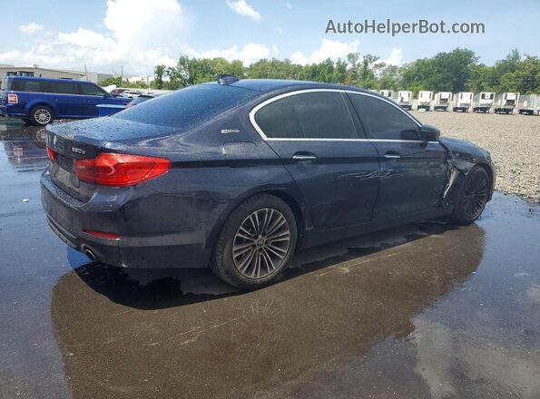 WBAJB1C5XJB084780 2018 BMW 5 SERIES Синий Задняя правая четверть