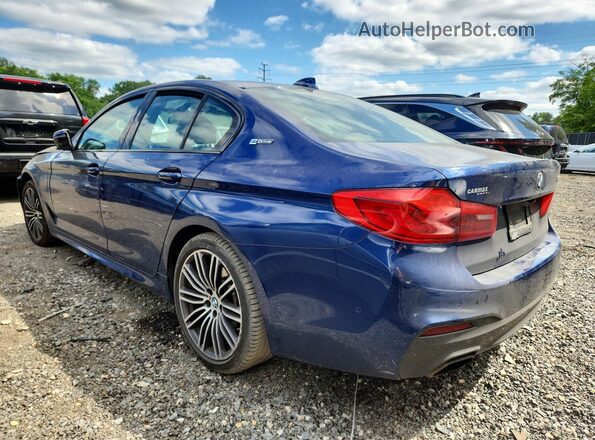 WBAJB1C5XKB375300 2019 BMW 5 SERIES Blue Հետևի ձախ