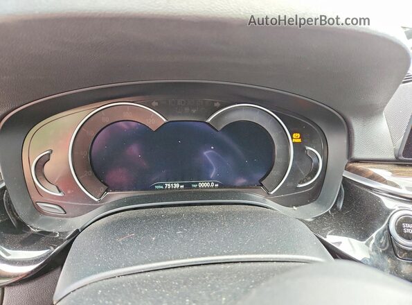 WBAJB1C5XKB375300 2019 BMW 5 SERIES Blue Սարքավորումների վահանակի տեսք