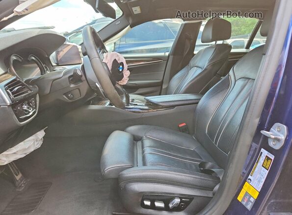 WBAJB1C5XKB375300 2019 BMW 5 SERIES Blue Սալոնի դիմացի տեսք
