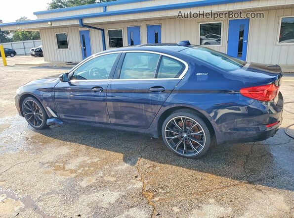 WBAJB1C5XKB375586 2019 BMW 5 SERIES Blue Tył lewy