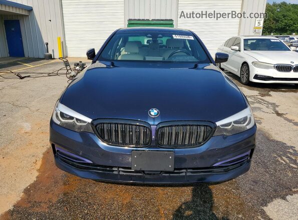 WBAJB1C5XKB375586 2019 BMW 5 SERIES Blue Widok z przodu
