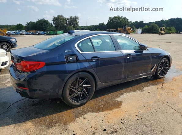 WBAJB1C5XKB375586 2019 BMW 5 SERIES Blue Tył prawy