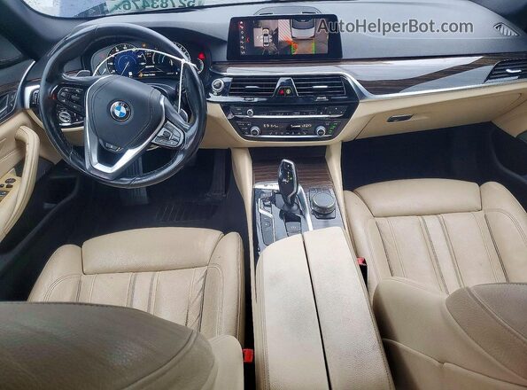 WBAJB1C5XKB375586 2019 BMW 5 SERIES Blue Widok deski rozdzielczej