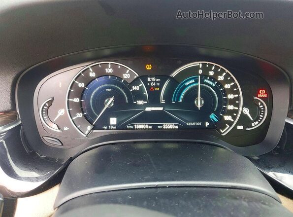 WBAJB1C5XKB375586 2019 BMW 5 SERIES Blue Widok zestawu wskaźników