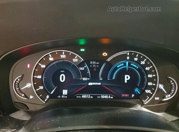 WBAJB1C5XKB376057 2019 BMW 5 SERIES White ხელსაწყოთა პანელის ხედი