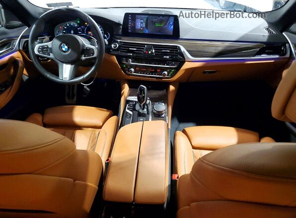 WBAJB1C5XKB376057 2019 BMW 5 SERIES White წინა პანელის ხედი