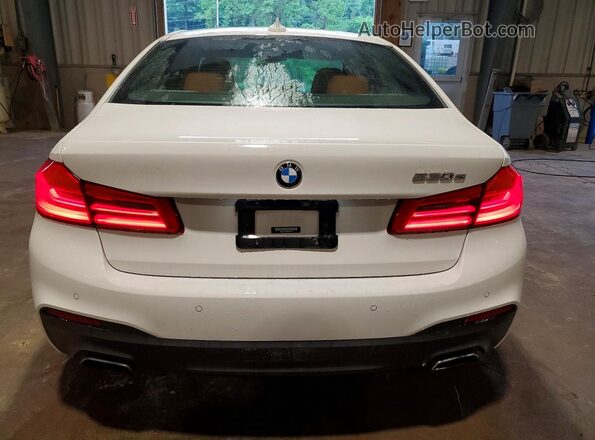 WBAJB1C5XKB376057 2019 BMW 5 SERIES White უკანა ხედი