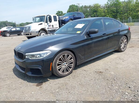WBAJB9C52KB464597 2019 BMW 5 SERIES Black Առջևի ձախ երեք քառորդ տեսարան