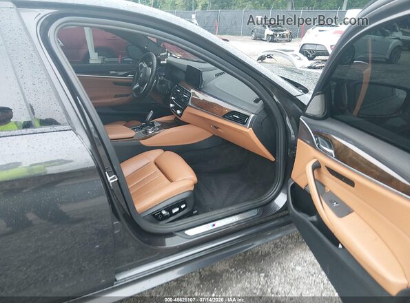 WBAJB9C54KB288345 2019 BMW 5 SERIES Black Front interior view