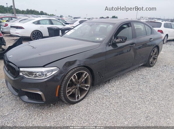 WBAJB9C57JB036765 2018 BMW 5 SERIES Black Առջևի ձախ երեք քառորդ տեսարան