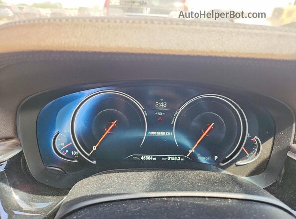 WBAJB9C58JB035446 2018 BMW M5 Black Instrument cluster view