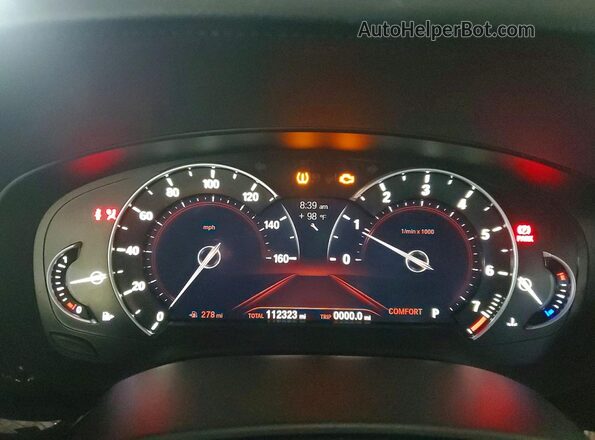 WBAJE5C30HG916458 2017 BMW 5 SERIES Белый Вид щитка приборов