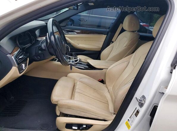 WBAJE5C36HG915430 2017 BMW 5 SERIES White Widok wnętrza z przodu