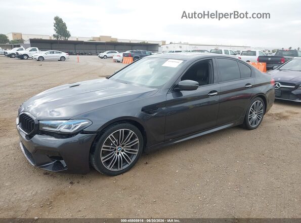 WBAJE5C39HG916006 2017 BMW 5 SERIES Gray Առջևի ձախ երեք քառորդ տեսարան