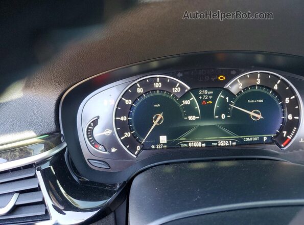 WBAJE5C52KG919015 2019 BMW 5 SERIES Charcoal Widok zestawu wskaźników
