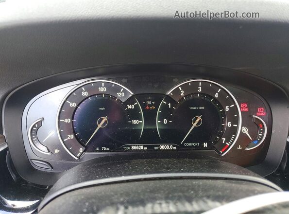 WBAJE5C52KWW16712 2019 BMW 5 SERIES Black Vista del cuadro de instrumentos