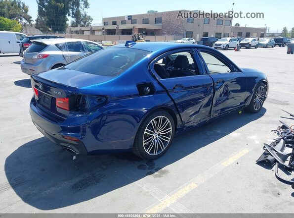WBAJE5C54KWW39781 2019 BMW 5 SERIES Синий Задняя правая четверть