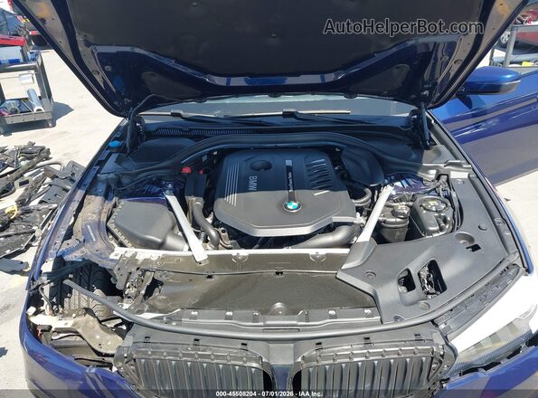 WBAJE5C54KWW39781 2019 BMW 5 SERIES Синий Вид сзади