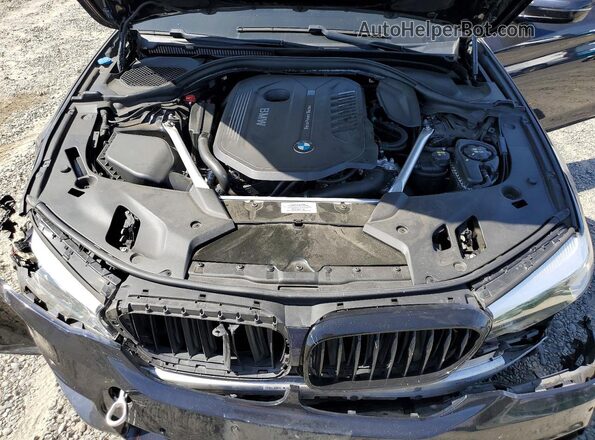 WBAJE5C56KWE66445 2019 BMW 5 SERIES Blue Rear interior view