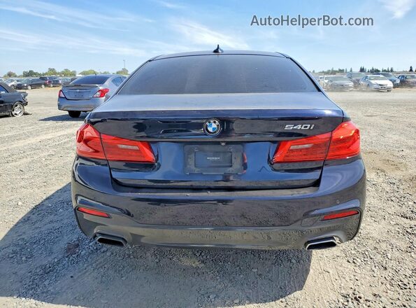WBAJE5C56KWE66445 2019 BMW 5 SERIES Blue Rear view