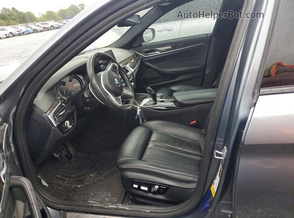 WBAJE5C58KWW17606 2019 BMW 5 SERIES Gray Вид салону спереду