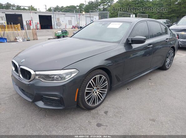 WBAJE7C31HG479579 2017 BMW 5 SERIES Gray Առջևի ձախ երեք քառորդ տեսարան