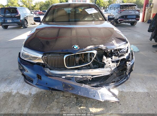 WBAJE7C35HWA03912 2017 BMW 5 SERIES Blue Вид щитка приладів
