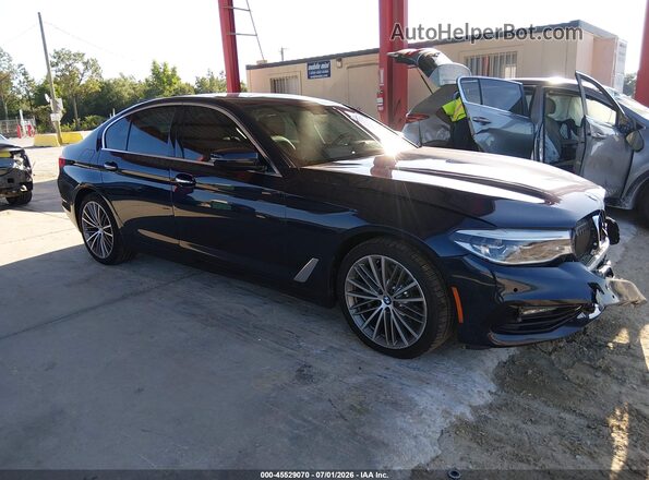 WBAJE7C35HWA03912 2017 BMW 5 SERIES Blue Вид задньої частини салону