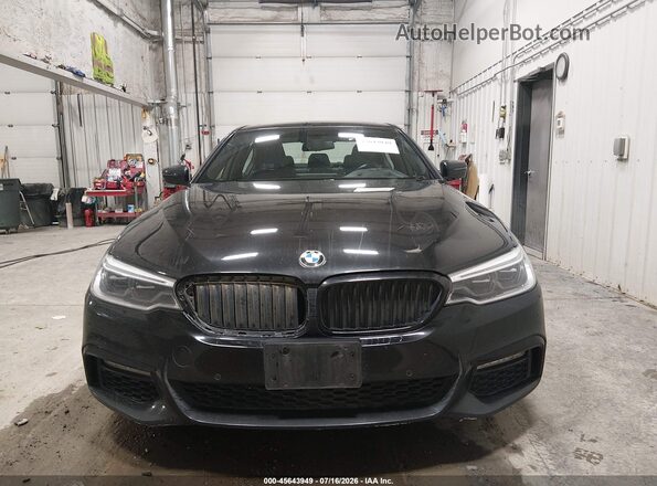 WBAJE7C38HG890946 2017 BMW 5 SERIES Black Widok zestawu wskaźników