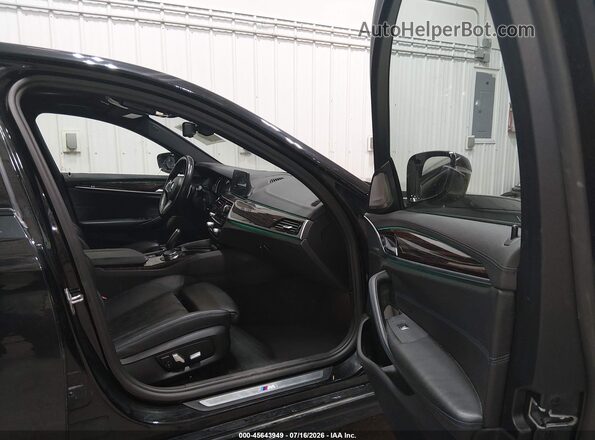 WBAJE7C38HG890946 2017 BMW 5 SERIES Black Widok wnętrza z przodu