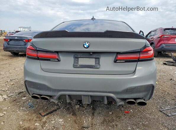 WBAJE7C50KWD53988 2019 BMW 5 SERIES Gray Rear view