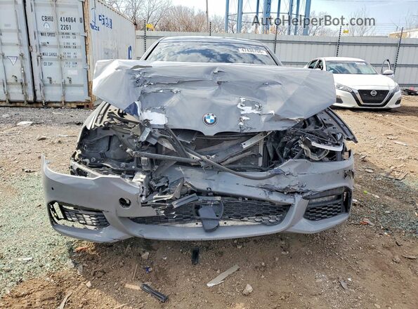 WBAJE7C50KWD53988 2019 BMW 5 SERIES Gray Front view
