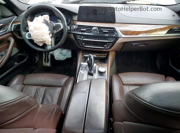 WBAJE7C50KWD53988 2019 BMW 5 SERIES Gray Dashboard view